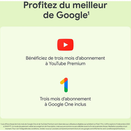 Smartphone GOOGLE Pixel 7 Noir 128Go 5G