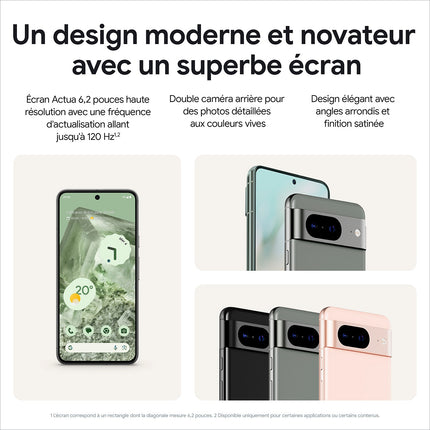 Smartphone GOOGLE Pixel 8 Vert Sauge 128Go Reconditionné
