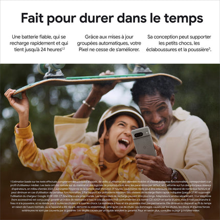 Smartphone GOOGLE Pixel 8 Noir Volcanique 256Go Reconditionné