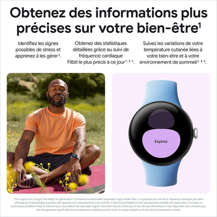 Montre connectée GOOGLE Pixel Watch 2 Argent Poli/Porcelaine BT