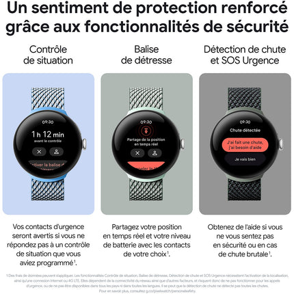 Montre connectée GOOGLE Pixel Watch 2 Argent Poli/Porcelaine BT
