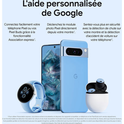 Montre connectée GOOGLE Pixel Watch 2 Argent Poli/Porcelaine BT