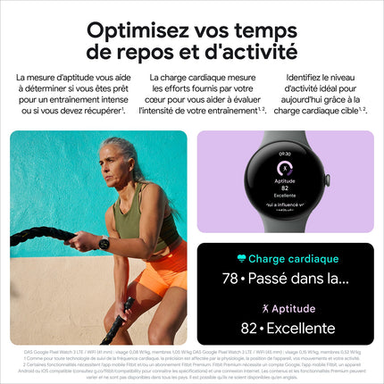 Montre connectée GOOGLE Pixel Watch 3 45 mm Vert Sauge Bluetooth