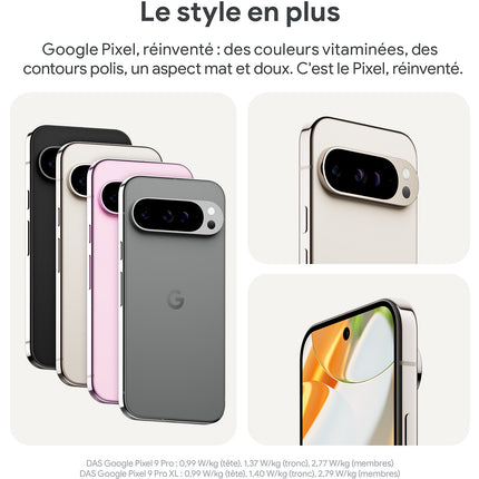 Smartphone GOOGLE Pixel 9 Pro XL Quartz Rose 256Go Reconditionné