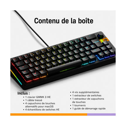 Clavier gamer GLORIOUS GMMK 3 HE 65
