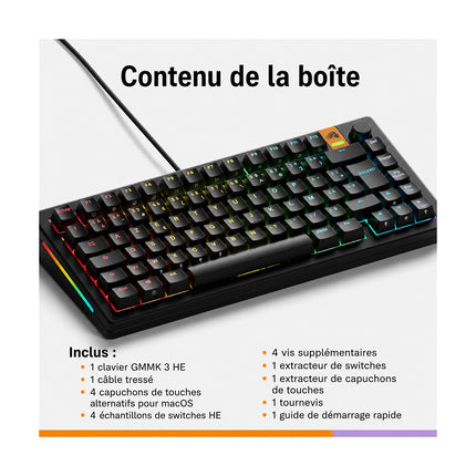 Clavier gamer GLORIOUS GMMK 3 HE 75