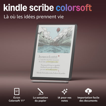 Bloc-notes numérique AMAZON Kindle Scribe Colorsoft 32 go 2026 graph