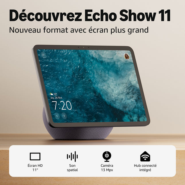 Assistant vocal AMAZON Echo Show 11 - Graphite