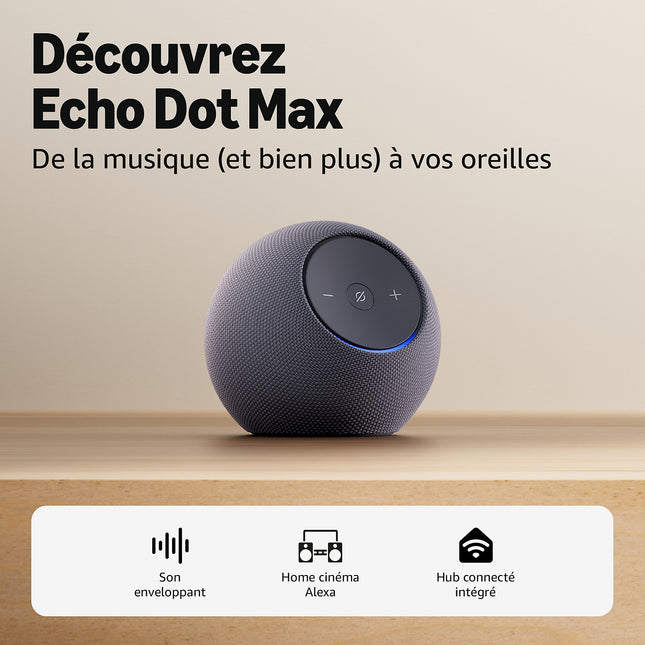 Assistant vocal AMAZON Echo Dot Max - Graphite