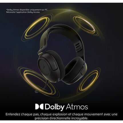 Casque gamer CORSAIR HS35 v3 Wireless Carbon PS