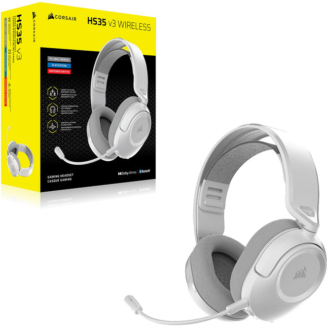Casque gamer CORSAIR HS35 v3 Wireless Blanc