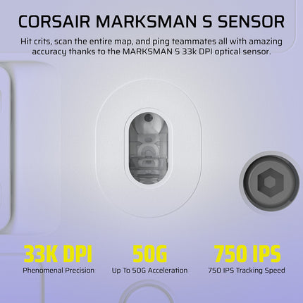 Souris Gamer Sans Fil CORSAIR SCIMITAR ELITE WL SE White