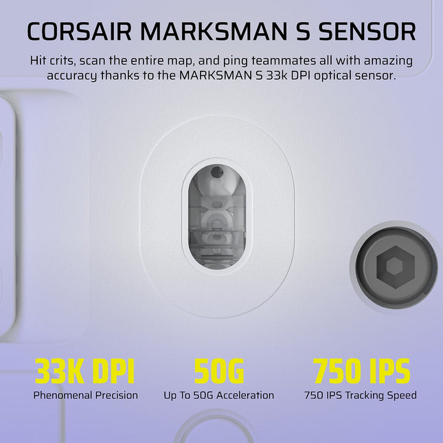 Souris Gamer Sans Fil CORSAIR SCIMITAR ELITE WL SE White