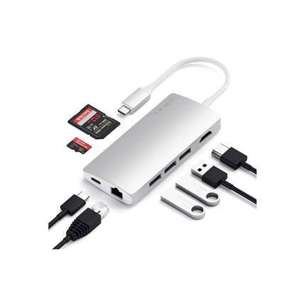 Adaptateur HDMI SATECHI USB-C Multi-Port 4K Ethernet siver