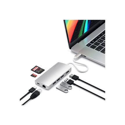 Adaptateur HDMI SATECHI USB-C Multi-Port 4K Ethernet siver