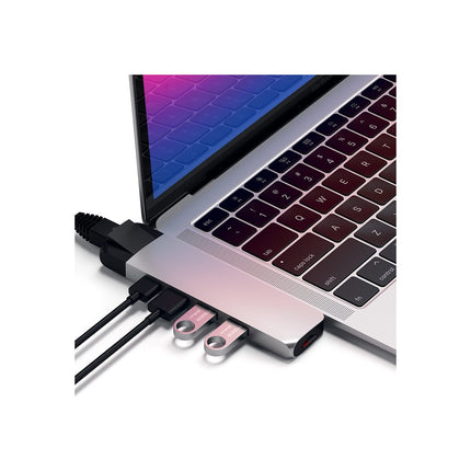 Hub SATECHI USB-C Pro + Ethernet/4K Hdmi silver