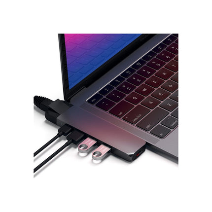 Hub SATECHI USB-C Pro + Ethernet/4K Hdmi gris