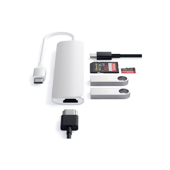 Adaptateur HDMI SATECHI USB-C Slim Multimedia silver