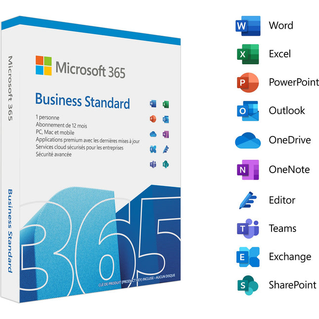 Logiciel de bureautique MICROSOFT 365 Business Standard