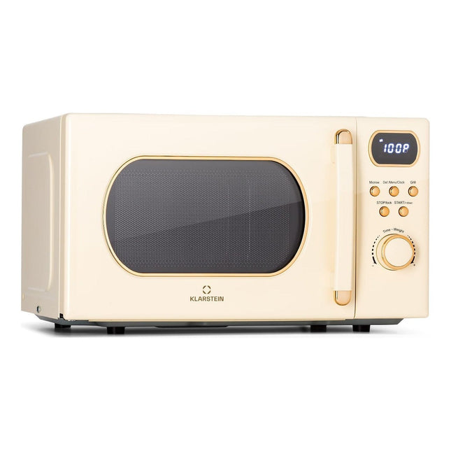 Micro ondes grill KLARSTEIN Julieta grill 20L 800 W Ø25,5cm Beige