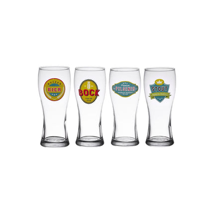 Verre TREND'UP Coffret de 4 chopes à bières 50 cl décor