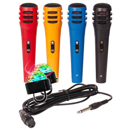 Micro PICKERING 4 Microphones de couleurs, cordon XLR/Ja