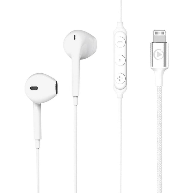Kit piéton FORCE PLAY Kit piétons bouton lightning MFI blanc