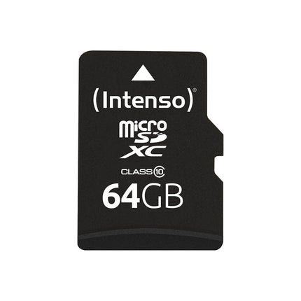 Carte Micro SD INTENSO 64 Go classe 10 + adaptateur
