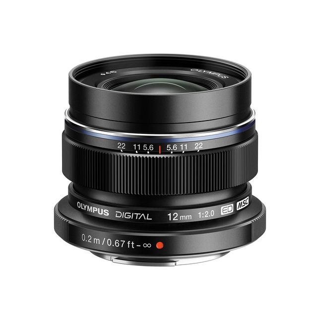 Objectif pour Hybride OLYMPUS 12mm f/2 noir M.Zuiko