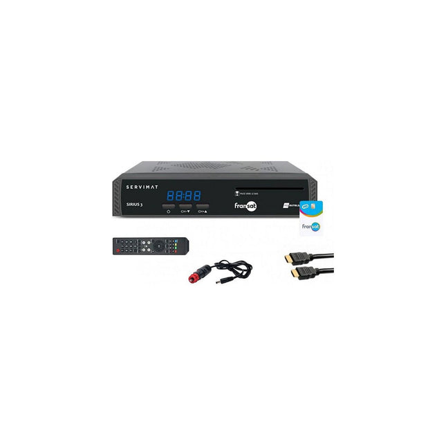 Décodeur satellite SERVIMAT Pack Récepteur Tv Satellite Hd + Carte