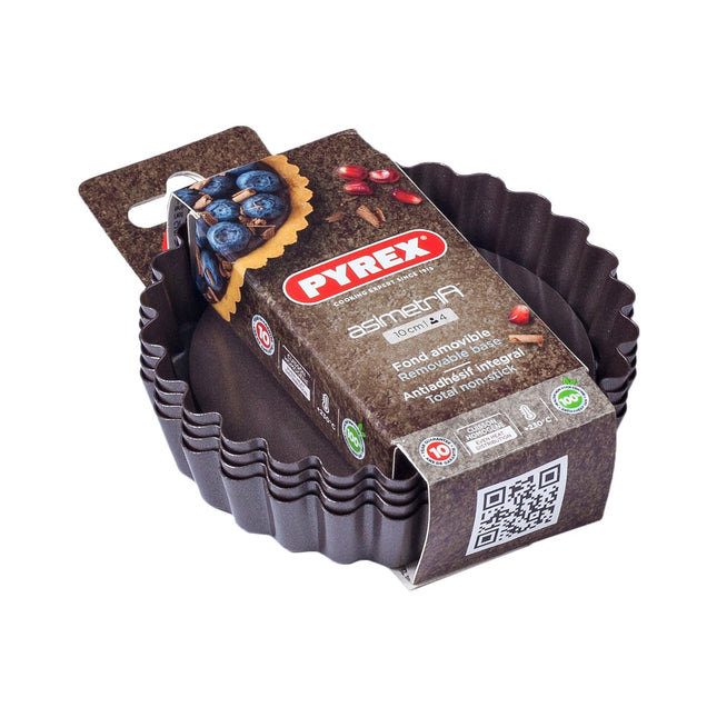 Moule à tartelette PYREX Lot 4 tartelettes Asimetria