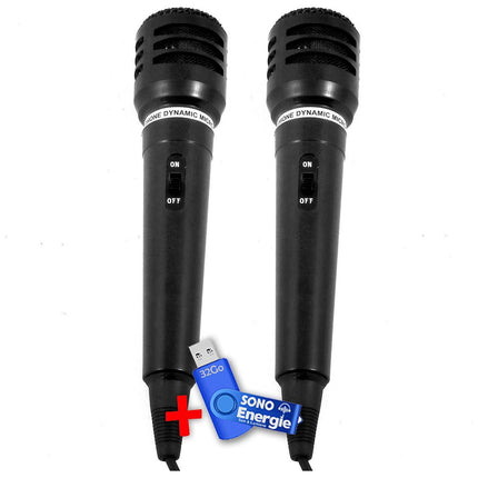 Micro KOOL.STAR Lot de 2 microphones dynamiques unidrect