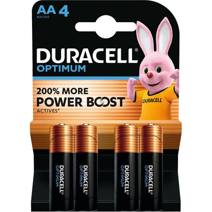 Pile DURACELL LR06 AA Lot 4 piles OPTIMUM