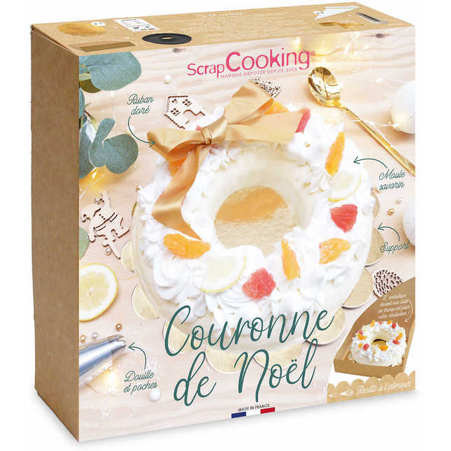 Moule à bûche SCRAPCOOKING couronne de Noel