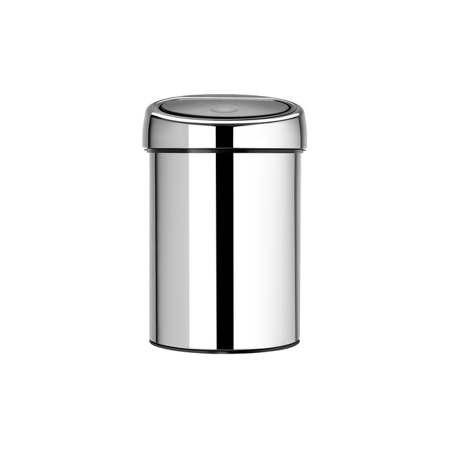 Poubelle de cuisine manuelle BRABANTIA Touch Bin 3L Brillant steel