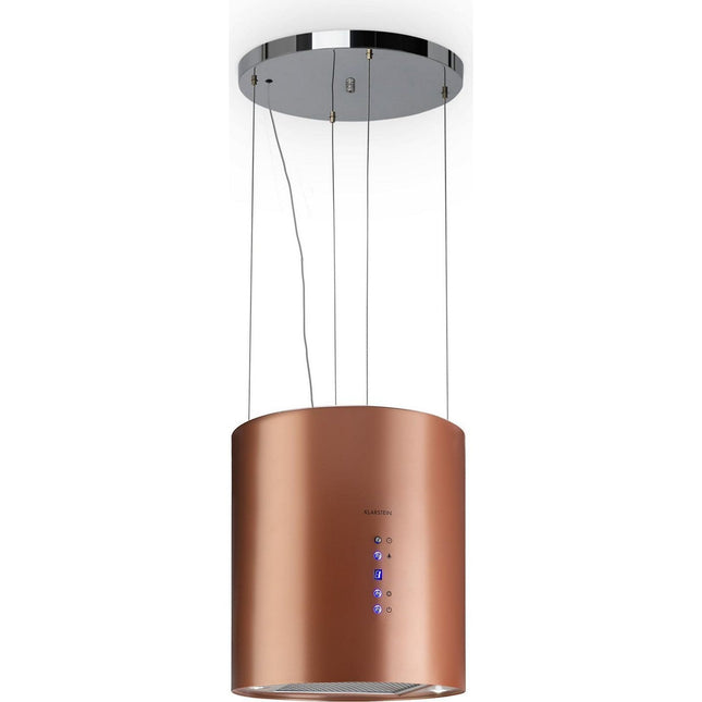 Hotte décorative îlot KLARSTEIN Barett îlot Ø 35cm 560 m³/h LED bronze