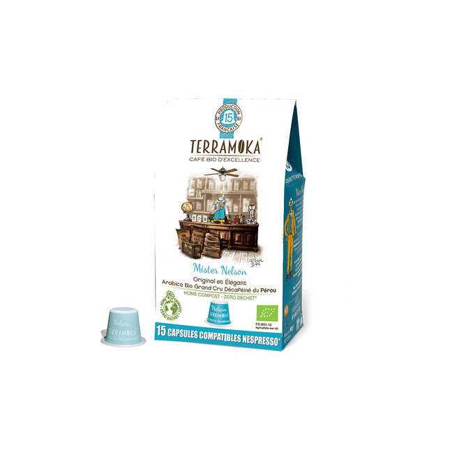 Capsules TERRA MOKA x15 NELSON compostables