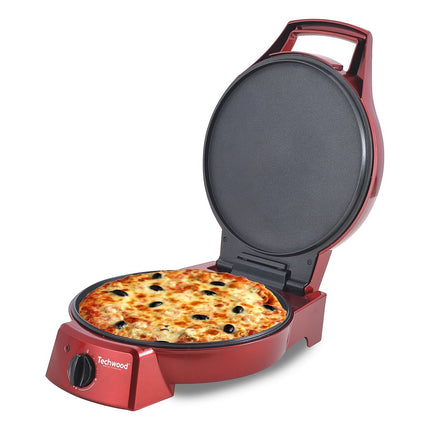 Four à pizza électrique TECHWOOD Four à Pizza et tartes ROUGE avec Grill