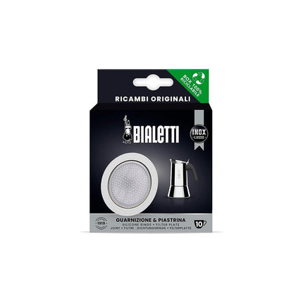 Joint BIALETTI x1 caoutchouc+ 1 filtre 10 tasses inox