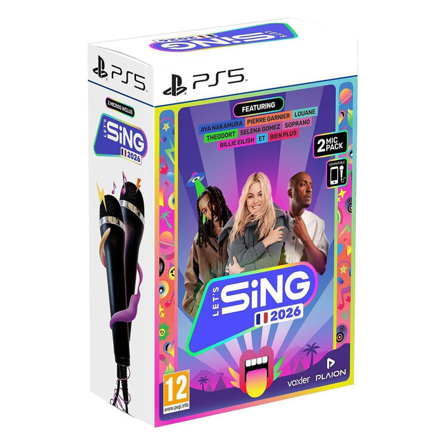 Jeu PS5 PLAION Let's Sing 2026 + 2 Micros
