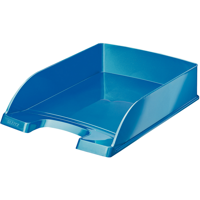 Bannette bureau LEITZ Corbeille courrier A4 WOW Bleu