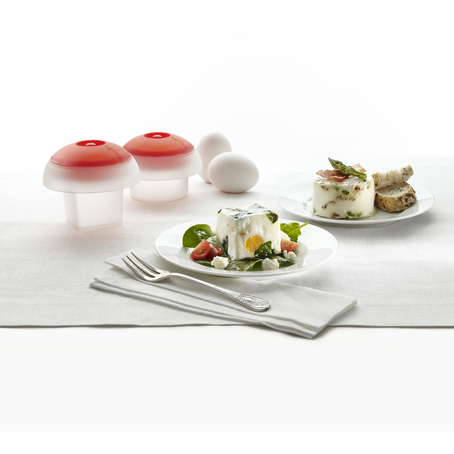 Moule à cake LEKUE Kit 2 cuit-oeufs OVO cubique+cylindrique Reconditionné