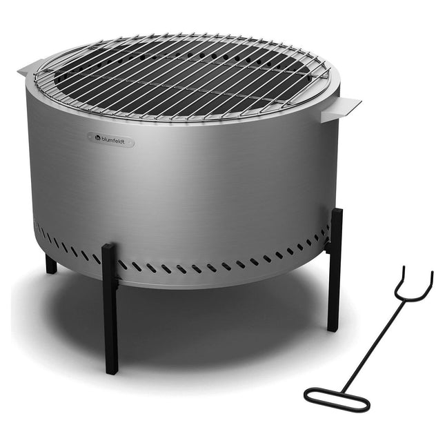 Brasero BLUMFELDT Ignite Pure sans fumée grill acier inox