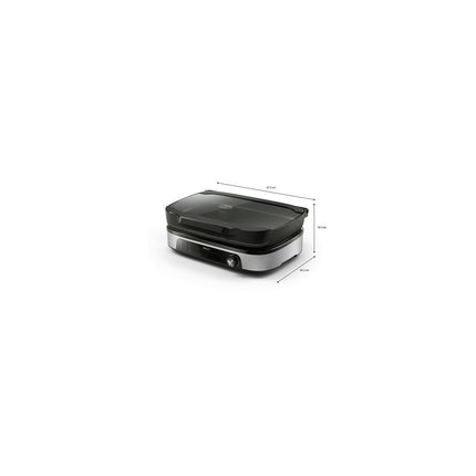 Plancha électrique PHILIPS HD6212/90 couvercle verre à poser, 50x25 cm