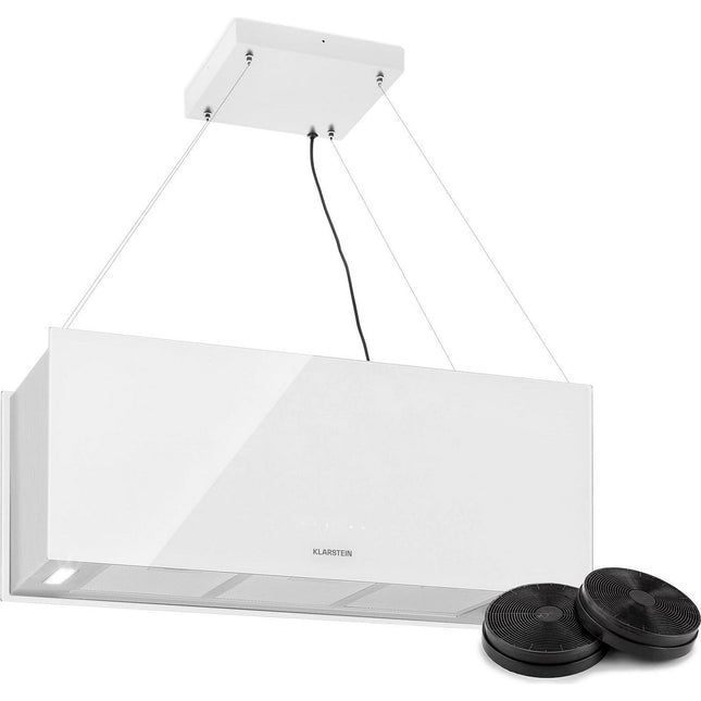 Hotte décorative îlot KLARSTEIN Kronleuchter îlot 90cm 590m³/h LED blanc Reconditionné