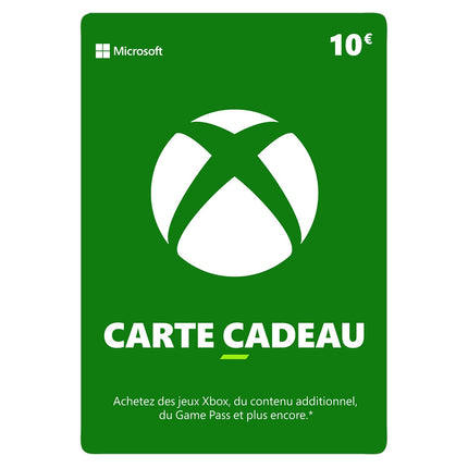 Carte cadeau MICROSOFT Carte cadeaux XBOX 10 Euros