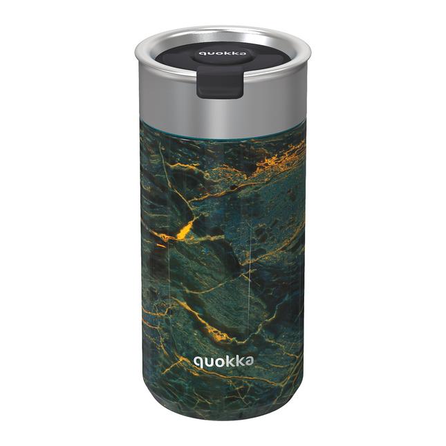 Bouteille isotherme QUOKKA acier café tee pierre noir 400ml