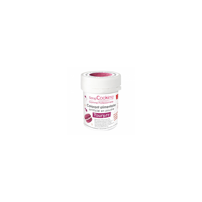 Colorant alimentaire SCRAPCOOKING artificiel en poudre pourpre 5g