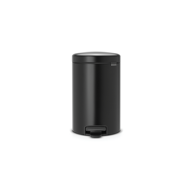 Poubelle de cuisine manuelle BRABANTIA Newlcon 12L Matt Black A pedale