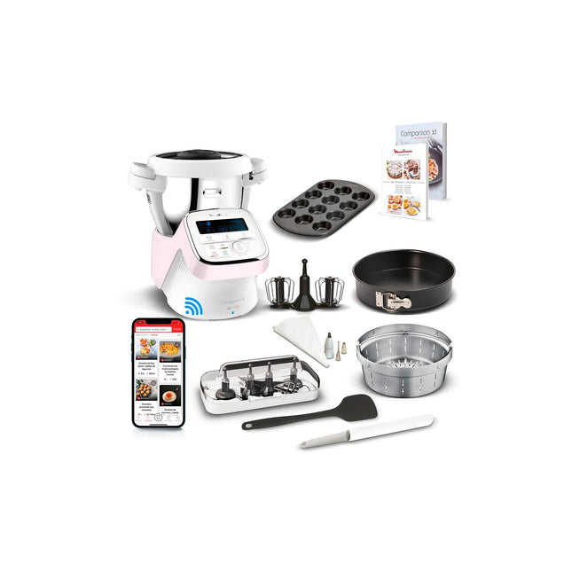 Robot cuiseur MOULINEX connect I-Companion XL Rose HF90E700